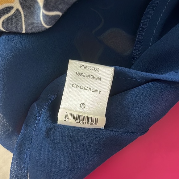 STAUD Mini Milla Dress in navy yellow abstract print size 2! - Picture 8 of 12